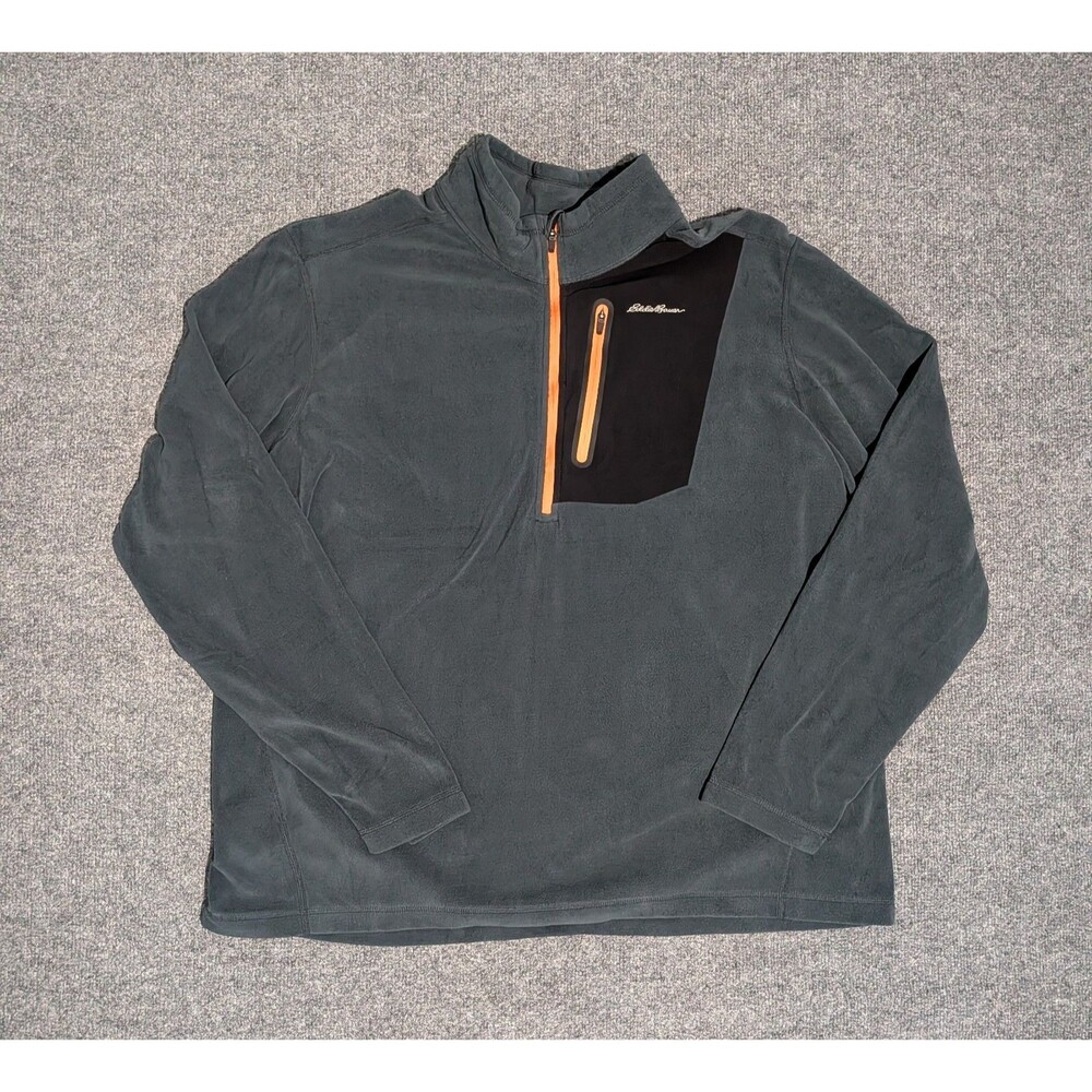 Eddie Bauer First Ascent Pullover Mens 2XL Fleece 1/4 Zip Blue